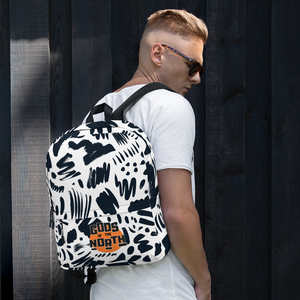 Gods of the North Black and White Backpack